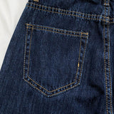 yipinpay Woman High Waist New 2023 Summer Dark Blue Baggy Denim Pants Wide Leg Casual Mom Jeans Vintage Streetwear Straight Pants