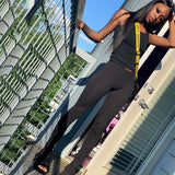 Yipinpay Color Leggings Women Ruched Stacked Pants Casual Slim Fit High Wasit Pencil Trousers Street Style Female Joggers Pants