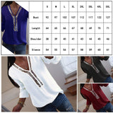 Yipinpay Women Sequins T-shirts Fall Winter 2023 Top Clothes Vintage 2000s Clothes y2k Luxury V Neck Long Sleeve Top Office Ladies