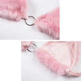 Yipinpay Women Short Crop Top Backless Fleece Choker Bandage Sleeveless Vest Halter Tank Tops Summer Cami