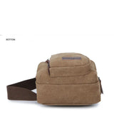 Yipinpay New Casual Men Vintage Canvas Zipper Hiking Bicycle Waist Packs Fanny Pack Pouch Bags