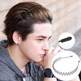 Yipinpay Men's Women Sports Wave Hair Band Metal Black Hairband Headband Aliceband