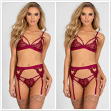 Yipinpay Women Fashion Lace Sexy Erotic Lingerie 3 PCS Underwear Hollow Out See-through Bandage Sets 2023 New High Quality Hot