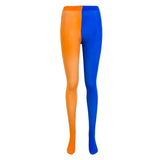 Yipinpay Women Sexy 2 Colors Patchwork Footed Tights Stretchy Pantyhose Stockings Elastic Stockings Pantyhose