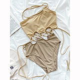 Yipinpay Women One Piece Swimsuit One Shoulder Female Swimwear Bandage Sexy Monokini Swimming Suits Beachwear Bathing Suit