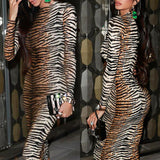 Yipinpay Bodycon Dress Evening Party Fall Winter Clothes 2023 Vintage Sexy Long Sleeve Dresses for Day and Night Party Night Club