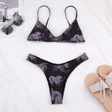 Yipinpay Pieces Thong Bikini 2023 Sexy Women Swimsuit Female Swimwear Bikini Set Thong Long Sleeve Bathing Suit Swimming Suits
