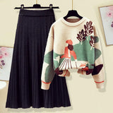 Yipinpay Women's spring and autumn knitted sweater girls Western fashion slim casual cotton