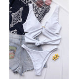 Yipinpay Up Bikini 2023 Sexy Bikini Set Women Swimwear Bathing Suit Swimsuit Female Swimming Suit Bandage Swimsuit Thong Bikini