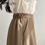 yipinpay Elastic Waist Midi Skirt Women Green Summer Lining Pocket Buttons Leisure Vintage A-line Long Skirts for Woman Clothes