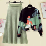 Yipinpay Women's spring and autumn knitted sweater girls Western fashion slim casual cotton