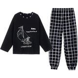 Yipinpay Size Pajamas Women Spring Autumn New Long-Sleeved Printed Sleepwear Girl Cute Cartoon Sleep Tops Casual Home Clothes Suit