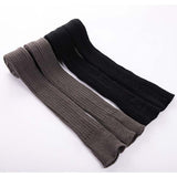 Yipinpay Womens Winter Warm Crochet Knit Leg Warmers  Casual Style Solid Color Footless Thigh High Socks Pile of Socks 2023 Black/Brown