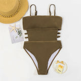 Yipinpay Women One Piece Swimsuit Female Bandeau Solid Swimwear For Women Backless Bathing Suit Swimming Suit Beachwear Monokini