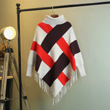 Yipinpay Sweater Women Turtleneck Pullovers Solid Stretch Striped Korean Top Knit Harajuku Fall 2024 Winter Clothes