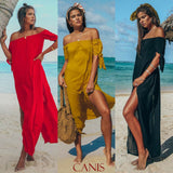 Yipinpay Women Ruffle Off Shoulder See Through Fashion Club Mesh Sheer Evening Party Maxi Dress Beach