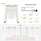 Yipinpay Asymmetrical White Knitted Blouse Women Sexy Long Sleeve Bodycon Blouse Black Ladies Basic Knitwear Tops Fashion