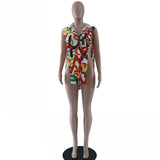 Yipinpay Lady Fashion Street Style Buttons Up Shirt Tops Sexy Women Sleeveless Deep V Neck Letter Irregular Hem Loose Blouse