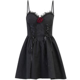 Yipinpay Winter Dress New Style Dress Dark Style Jacquard A Pendulum Back Halter Dress