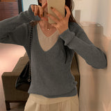Yipinpay V Holiday Two Colored Age-Reducing Sweaters A New Long-Sleeved Sweater For Women In Autumn And Winter