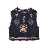 Yipinpay New Embroidered Round-Neck Cardigan In Summer And A Fashionable Short Vest