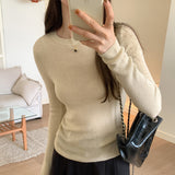 Yipinpay Bottomed Sweater For Women In Autumn And Winter, The New Style Women's Wear Has A Slim, Lean Sweater And Knitted Shirt.