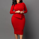 HOT SALE🔥 FREE SHIPPING🚚 2023 Spring New Style Temperament Slim Pencil Skirt Fashion Hip Large Dress 423-1