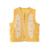 Yipinpay New Matching Color Embroidery Fashion Vest 6895054