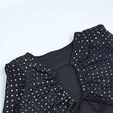 Yipinpay Dazzling Sequined Dress 2024 Fall New Sexy Hollowed-Out Strap Slim Dress