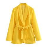Yipinpay Belt Dress Collar Suit Jacket 2310187 Slim Straight Tube High Waist Trousers 2216118 Suit