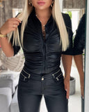 Yipinpay Independent Station 2024 Autumn And Winter New Commuter Long-Sleeved Lapel Shirt Women's Stock