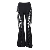 Yipinpay Spring 2024 New Dark Street Trendy Corns With Bell-Bottoms-No Ribbon Girls