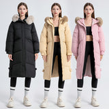 Cotton-Padded Jacket Female Long Over The Knee In 2024 New Winter Hot Style Thick Students Bread Clothes Cotton-Padded Jacket