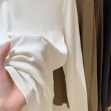 European Designer Round-Necked Long-Sleeved T-Shirt Women Slim In Autumn And Winter 2025 Look Thin With A Bottomed Blouse