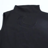 Yipinpay Summer 2024 New Vest Dark Wind Moon Chain Small High-Necked Sleeveless Top Girl