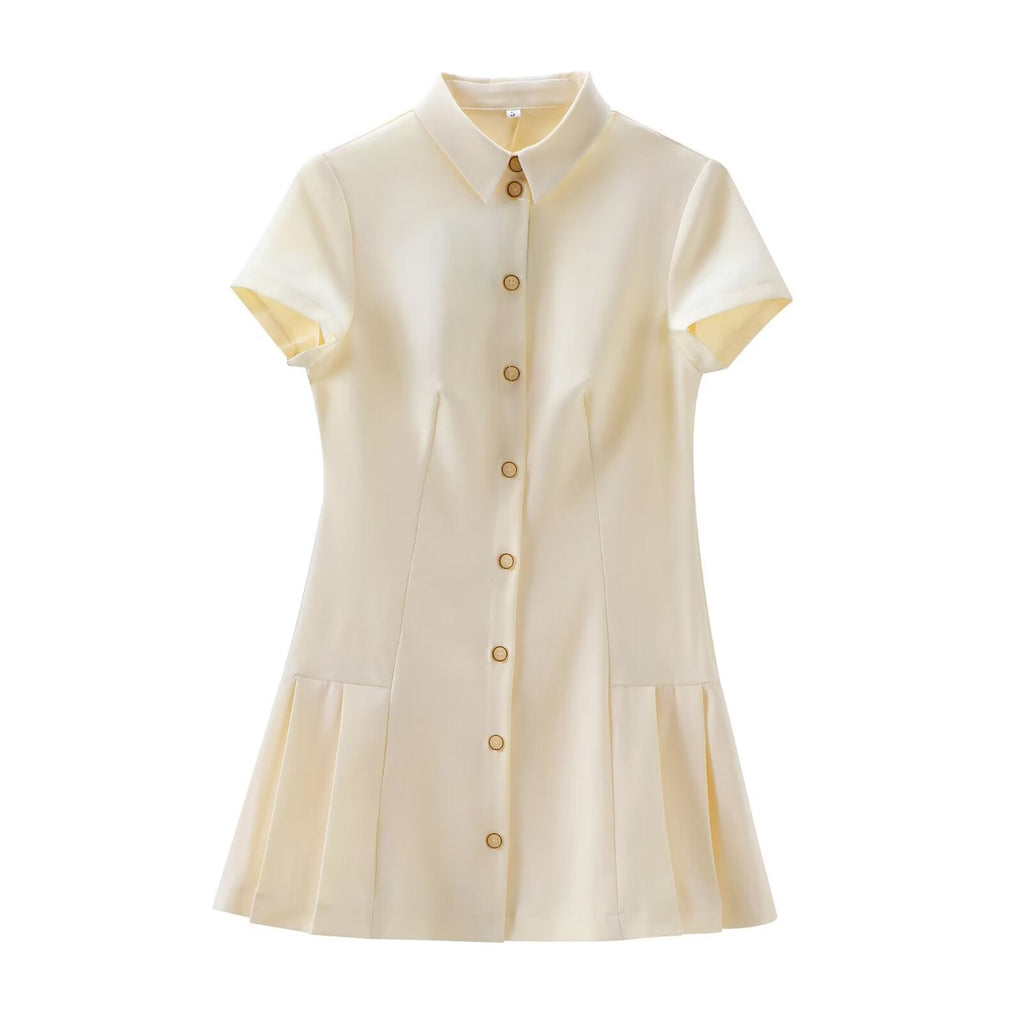 Yipinpay Spring Shirt Style Slim Mini Dress 2674870