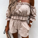 Yipinpay Style 2024 Women's Wear Ebay Summer New Leisure Short-Sleeved Suit Two-Piece Suit