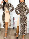 Yipinpay New Women's Wear 2024 Fashion Split Printing 2-Piece Set