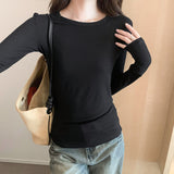 Yipinpay New Slim T-Shirt With Long Sleeves And A Round Collar Shirt In Autumn And Winter.
