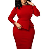 HOT SALE🔥 FREE SHIPPING🚚 2023 Spring New Style Temperament Slim Pencil Skirt Fashion Hip Large Dress 423-2