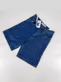 Yipinpay Year's Popular Street Y2K Jeans, Sports Trousers, Hip-Hop Cartoon Embroidery, Retro Blue Loose.