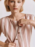 Yipinpay Women's Fashion Fashion Button Stripe Suit