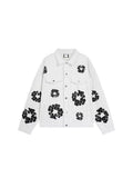 Yipinpay High Street Tide Card Letter Printed Loose Jeans Jacket Men's And Women's Same High Street Suit