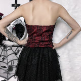 Yipinpay Dark Wind Design Sense Chest Vest Sexy Slim Lace Girdle Waist Show Thin Bandage Blouse
