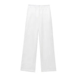 Yipinpay New Women's Double-Breasted Suit Jacket Straight Trousers 8194394 8003394