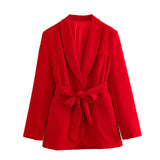 Yipinpay Belt Dress Collar Suit Jacket 2310187 Slim Straight Tube High Waist Trousers 2216118 Suit