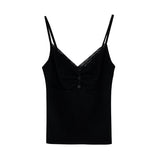 A Small Number Of Black Lace Vests For Women In Summer Are Slim And Slim.