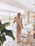 Yipinpay Women's Fashion Fashion Button Stripe Suit