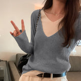 Yipinpay V Holiday Two Colored Age-Reducing Sweaters A New Long-Sleeved Sweater For Women In Autumn And Winter