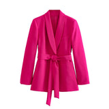 Yipinpay Belt Dress Collar Suit Jacket 2310187 Slim Straight Tube High Waist Trousers 2216118 Suit